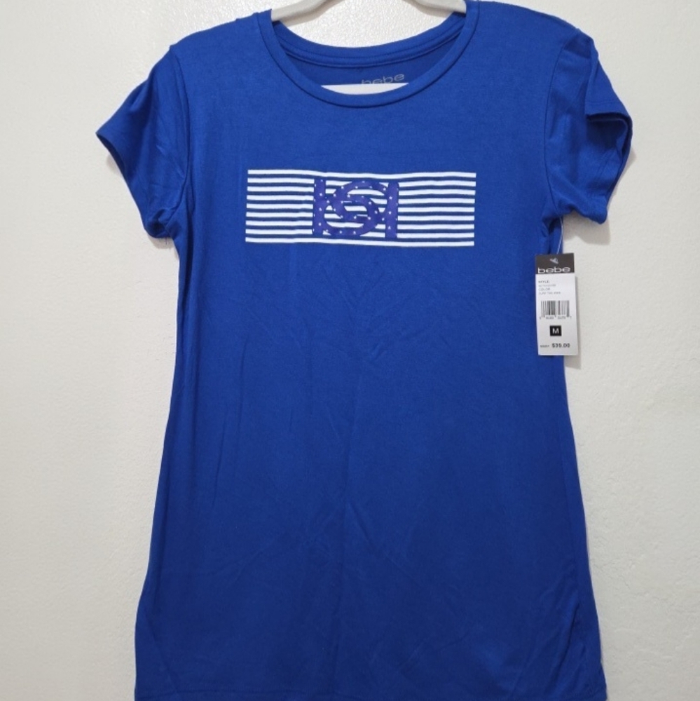 Bebe Women's Blue Medium T-Shirt